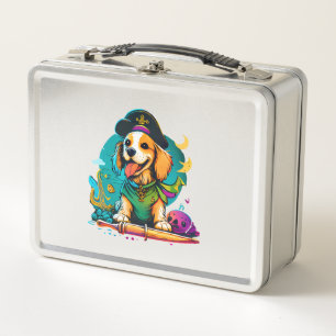 Golden Retriever Hund Pirate Metall Brotdose