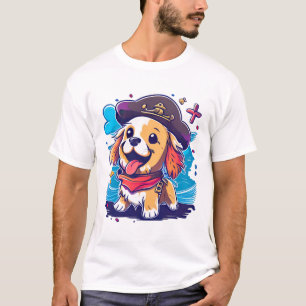 Golden Retriever Hund Pirate T-Shirt
