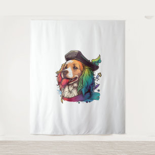 Golden Retriever Hund Pirate Wandteppich