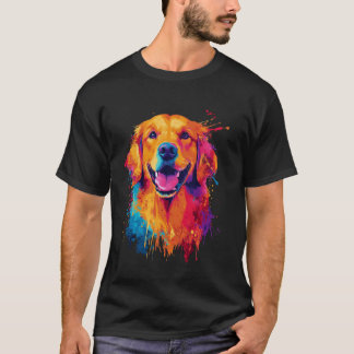 Golden Retriever Hund Pop Art T-Shirt