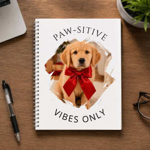 Golden Retriever Hund Positiv vibes only Foto Notizbuch