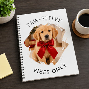 Golden Retriever Hund Positives Vibes Nur Foto Notizblock
