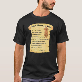 Golden Retriever Hund Regeln Goldie Haustier Hund T-Shirt