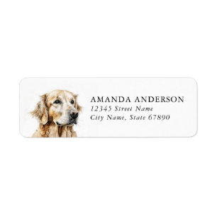 Golden Retriever Hund Rücksendeadressetiketten