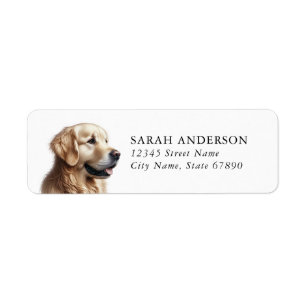 Golden Retriever Hund Rücksendeadressetiketten