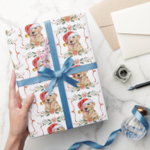 Golden Retriever Hund Santa Weihnachten