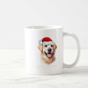 Golden Retriever Hund Santa Weihnachtsbeleuchtung Kaffeetasse