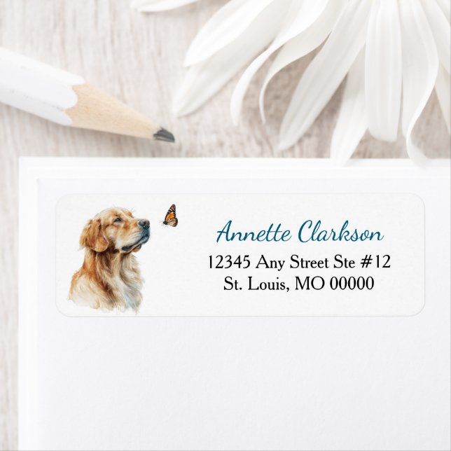 Golden Retriever Hund Schmetterling Wunder (Insitu)