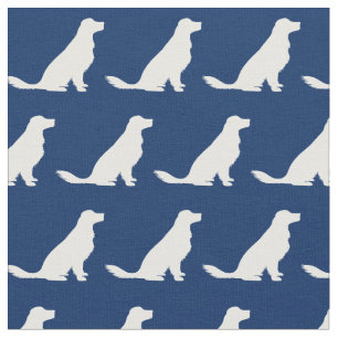 Golden Retriever Hund Silhouette Blauer Hund Stoff
