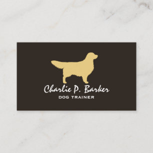 Golden Retriever Hund Silhouette Business Card Visitenkarte