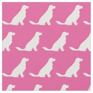 Golden Retriever Hund Silhouette Pet Pink Stoff
