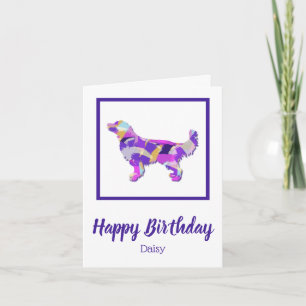 Golden Retriever Hund Silhouette PPY&B Geburtstag Karte