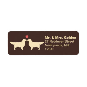 Golden Retriever Hund Silhouetten mit Herzstück