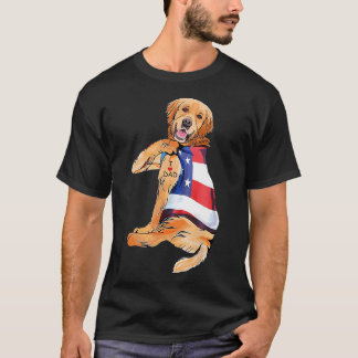 Golden Retriever Hund Tattoo I Liebe Vater T - Shi T-Shirt