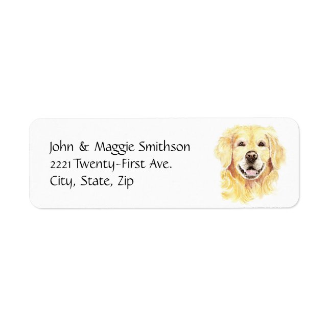 Golden Retriever Hund Tier Aquarell (Vorne)