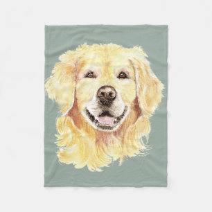 Golden Retriever Hund Tier Aquarell Fleece