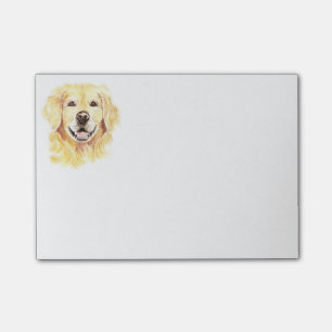 Golden Retriever Hund Tier Aquarell Post-it Klebezettel