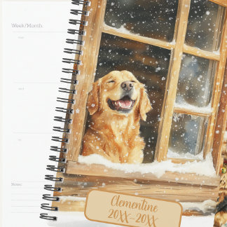 Golden Retriever Hund Undatiertes Terminkalender Planer