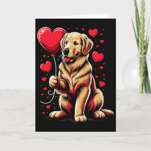 Golden Retriever Hund Valentinstag Hundebesitzer V Karte
