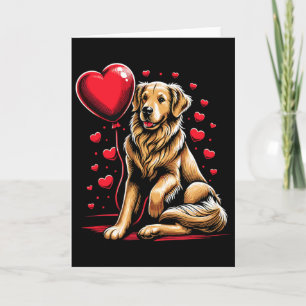 Golden Retriever Hund Valentinstag Hundebesitzer V Karte
