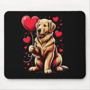 Golden Retriever Hund Valentinstag Hundebesitzer V Mousepad