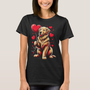 Golden Retriever Hund Valentinstag Hundebesitzer V T-Shirt