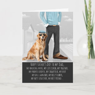 Golden Retriever Hund vom Haustier-Vatertag Feiertagskarte