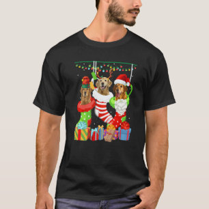 Golden Retriever Hund Weihnachts Socken Xmas Pyjam T-Shirt