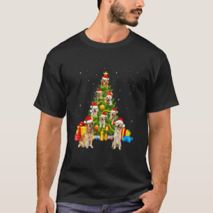 Golden Retriever Hund Weihnachtsbaum passend zu Sa T-Shirt