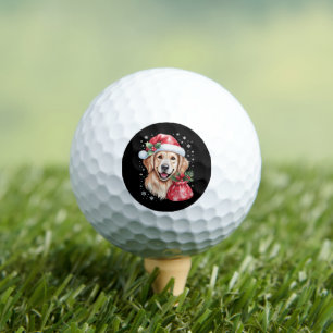 Golden Retriever Hund Weihnachtslicht Feiertagsfei Golfball