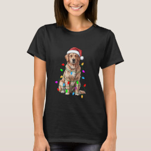 Golden Retriever Hund Weihnachtspullover Xmas Haus T-Shirt
