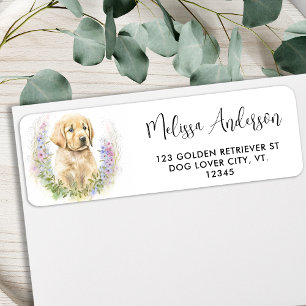 Golden Retriever Hund Welpe Rücksendeadresse