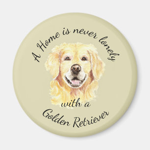 Golden Retriever Hund Zuhause Quote Tier Magnet