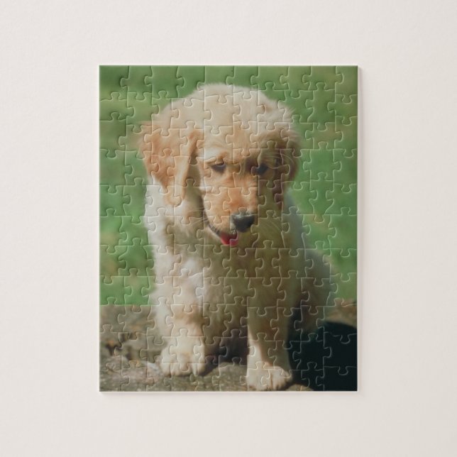 Golden retriever-Hündchen-Puzzlespiel Puzzle (Vertikal)