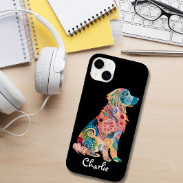 Golden Retriever Hunde Abstrakte Blume Case-Mate iPhone 14 Plus Hülle