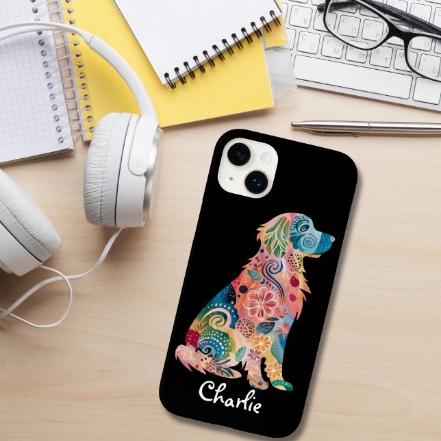 Golden Retriever Hunde Abstrakte Blume Case-Mate iPhone Hülle (Von Creator hochgeladen)