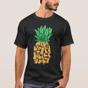 Golden Retriever Hunde Ananas Sommerurlaub T-Shirt