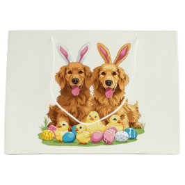 Golden Retriever Hunde Bunny Ears Große Geschenktüte