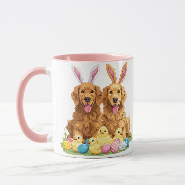 Golden Retriever Hunde Bunny Ears Tasse (Links)