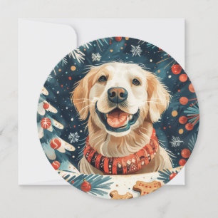 Golden Retriever Hunde Feiertagskarte