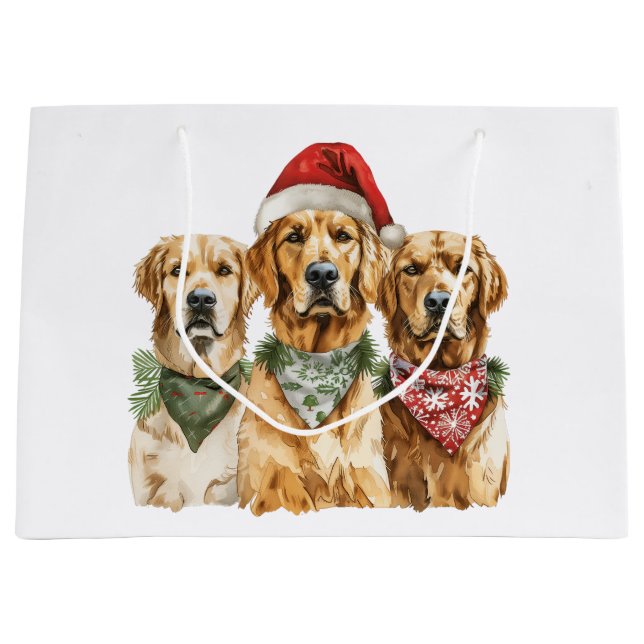 Golden Retriever Hunde Große Geschenktüte (Vorderseite)