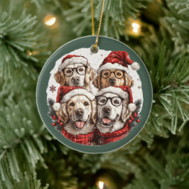 Golden Retriever Hunde Keramik Ornament