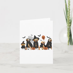 Golden Retriever Hunde Lovers Ghost Hexe Halloween Karte