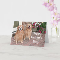 Golden Retriever Hunde mit Blume Vatertag