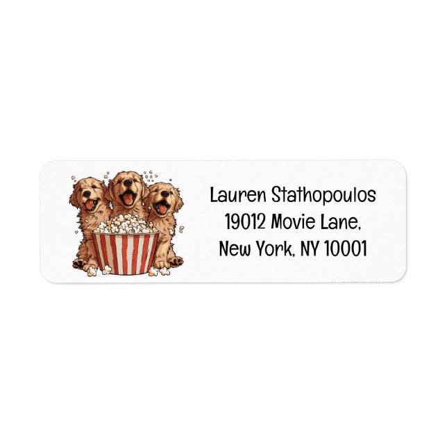 Golden Retriever Hunde Movie Popcorn Eimer (Vorne)