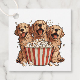 Golden Retriever Hunde Movie Popcorn Eimer Geschenkanhänger