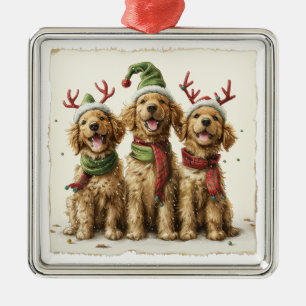 Golden Retriever Hunde Ornament Aus Metall