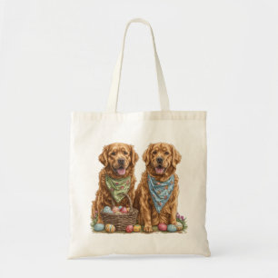 Golden Retriever Hunde Ostern Korb Tragetasche