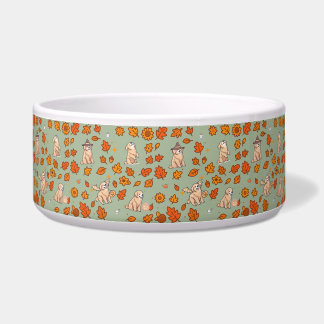 Golden Retriever Hunde-Schüssel Halloween Floral H Napf