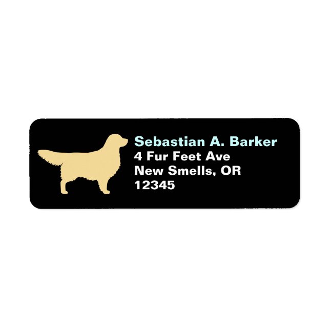 Golden Retriever Hunde Silhouette Rücksendeadresse (Vorne)